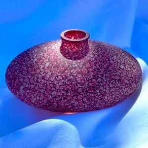 Cranberry Oval Spanish Vase
